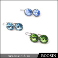 Très belles boucles d&#39;oreilles en cristal bleu à prix usine en gros # 21712